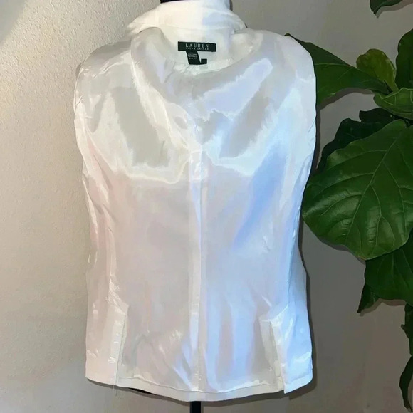 Ralph Lauren Women’s White 100% Linen Single Breasted Blazer Coat Jacket Size 10 - Picture 12 of 16